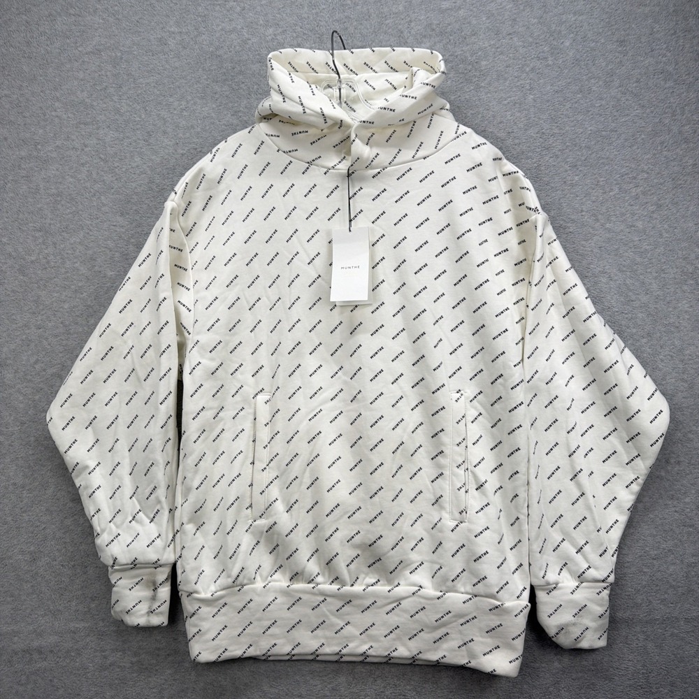 Munthe Hoodie Womens 36‎ Off White Pullover Sweatshirt Hysteric All Over AOP NEW